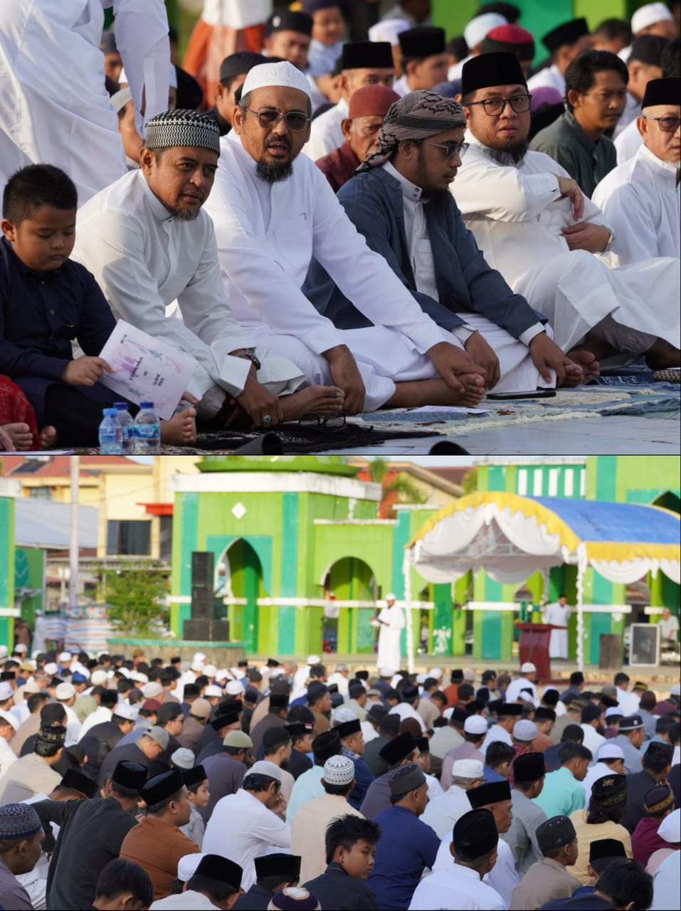 Unsur Pimpinan DPRD Ikuti Sholat Idul Adha di Arena MTQ Putri Petong