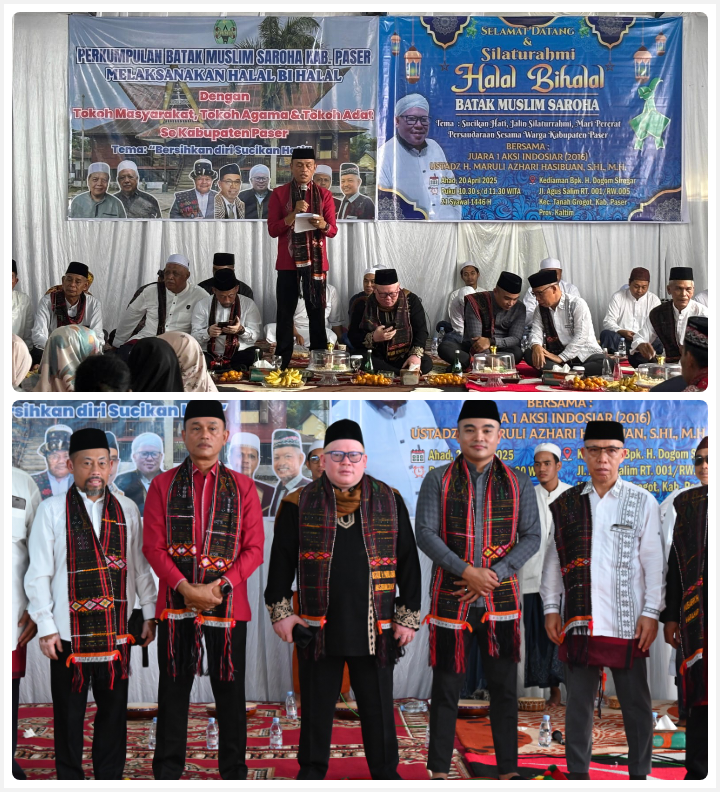 Anggota DPRD Paser Acong & Edwin Hadiri Halal Bihalal Batak Muslim Saroha