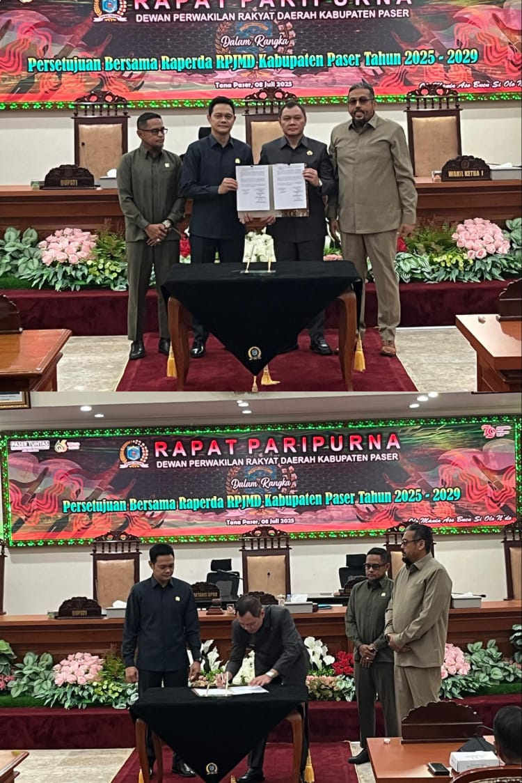 DPRD Setujui Raperda RPJMD Paser Tahun 2025–2029