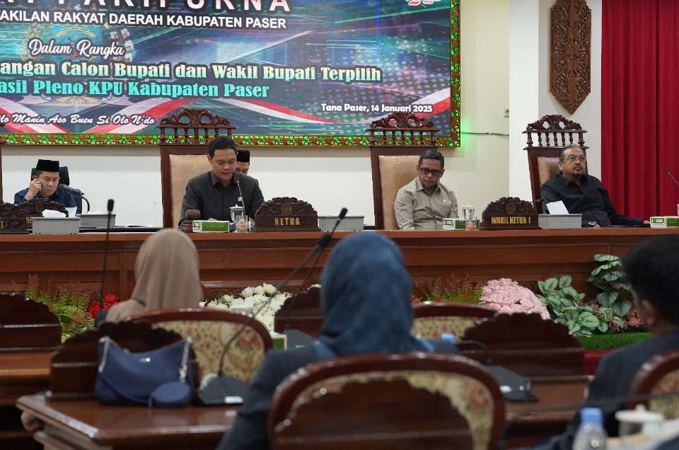 DPRD Umumkan Penetapan Pasangan Calon Bupati &  Wakil Bupati Paser Terpilih